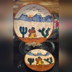 Mexican Pottery Plate Set